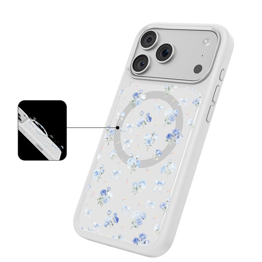 Apple iPhone 17 Pro Max Kılıf M-safe Şarj Özellikli Çiçek Tasarımlı Mutural Flower Serisi Kapak