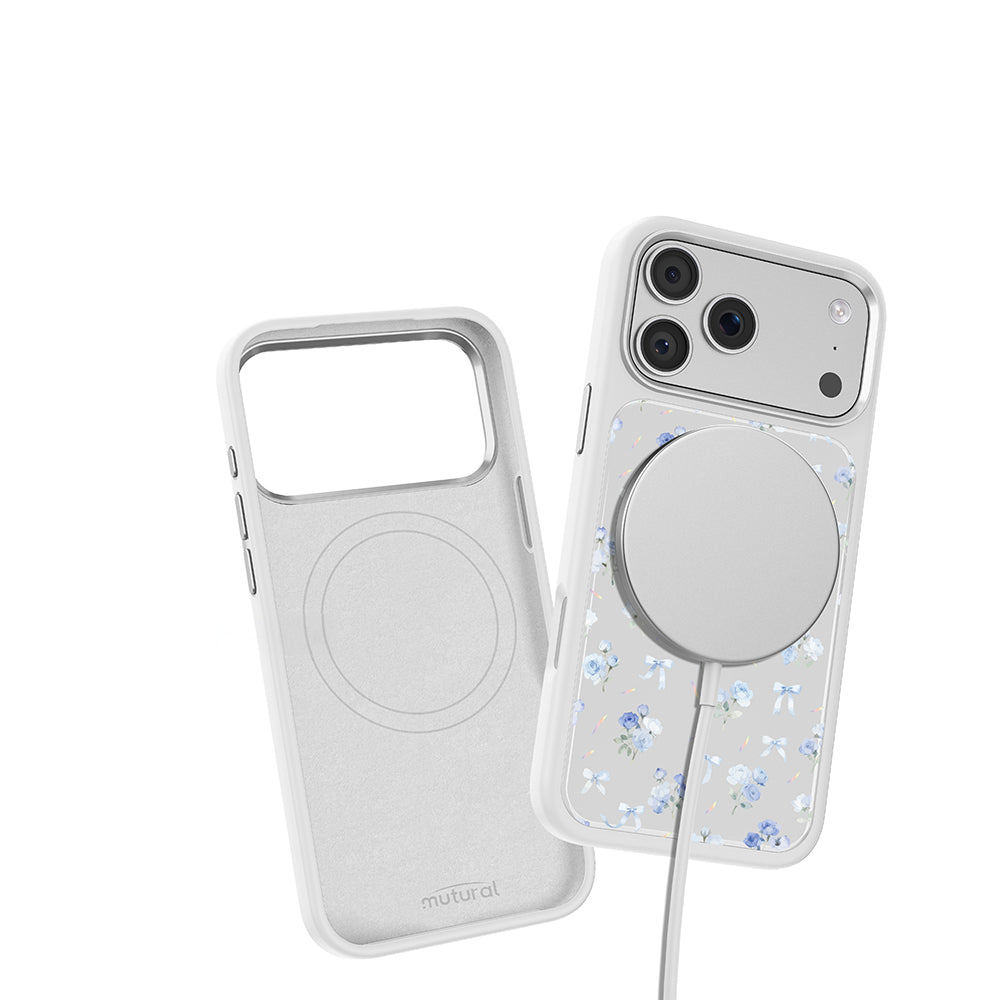 Apple iPhone 17 Pro Max Kılıf M-safe Şarj Özellikli Çiçek Tasarımlı Mutural Flower Serisi Kapak