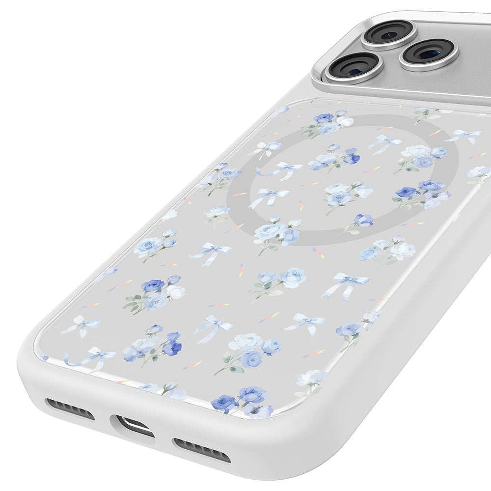 Apple iPhone 17 Pro Max Kılıf M-safe Şarj Özellikli Çiçek Tasarımlı Mutural Flower Serisi Kapak