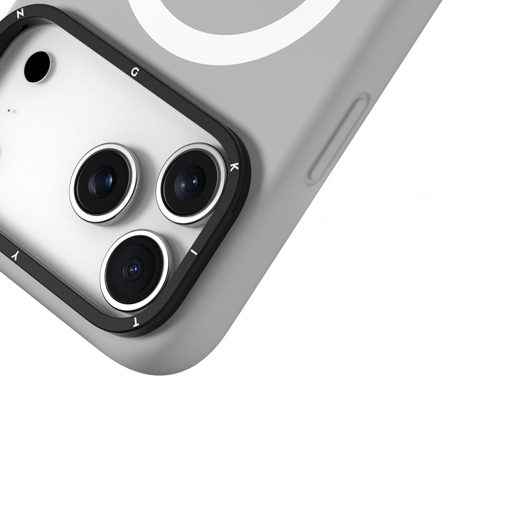 Apple iPhone 17 Pro Max Kılıf M-Safe Şarj Özellikli Kamera Standlı Youngkit Gel Cream Serisi Kapak Gri