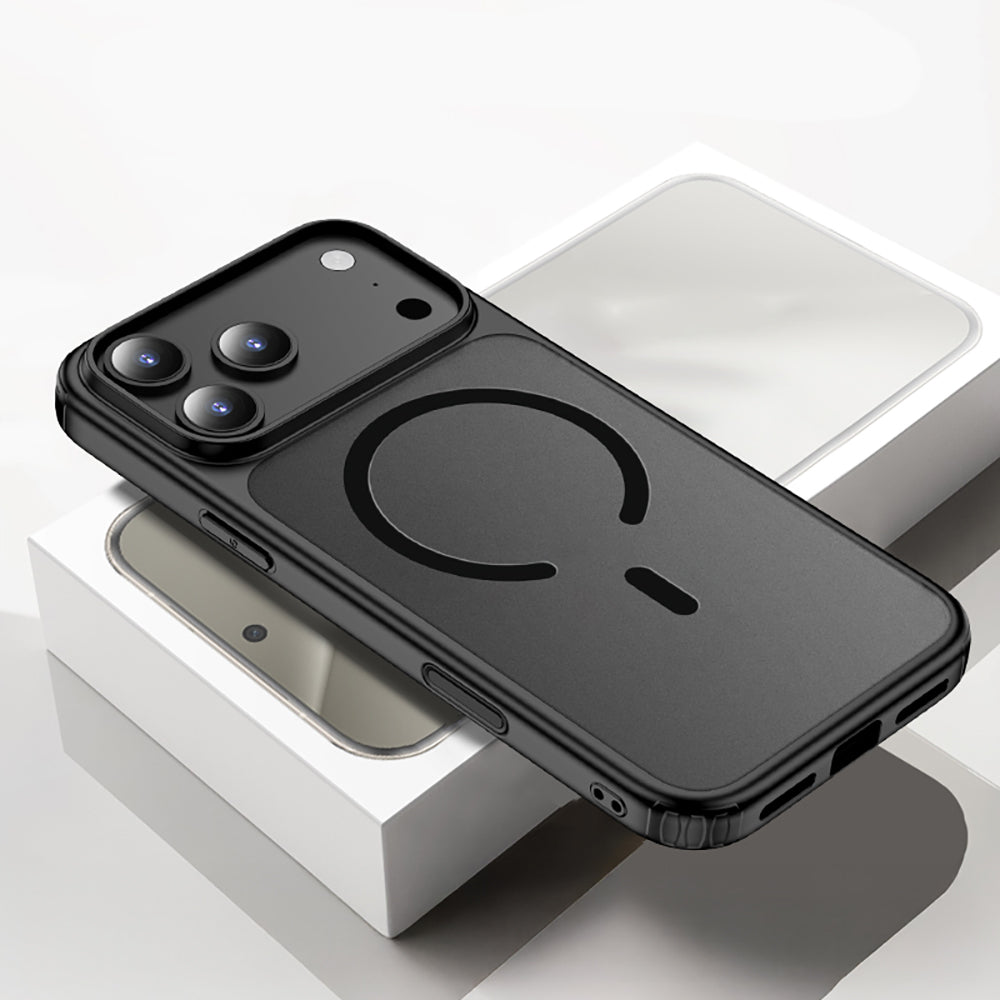 Apple iPhone 17 Pro Max Kılıf M-safe Şarj Özellikli Mat Arka Yüzey Wlons Lola Kapak Mavi