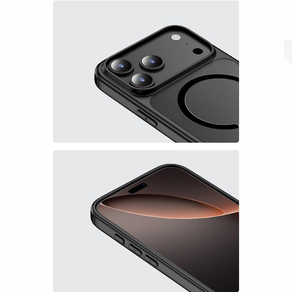 Apple iPhone 17 Pro Max Kılıf M-safe Şarj Özellikli Mat Arka Yüzey Wlons Lola Kapak Mavi