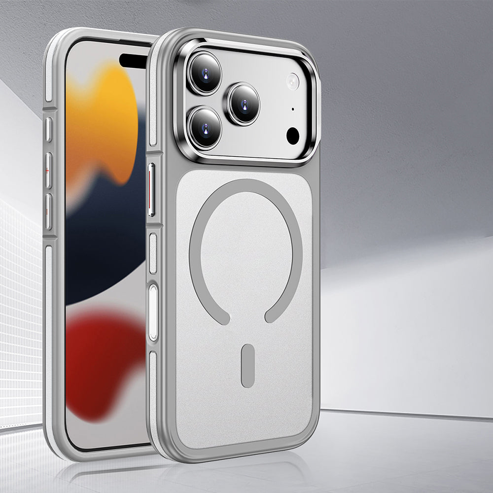 Apple iPhone 17 Pro Max Kılıf M-safe Şarj Özellikli Mat Görünümlü Wlons Vevo Kapak Turuncu