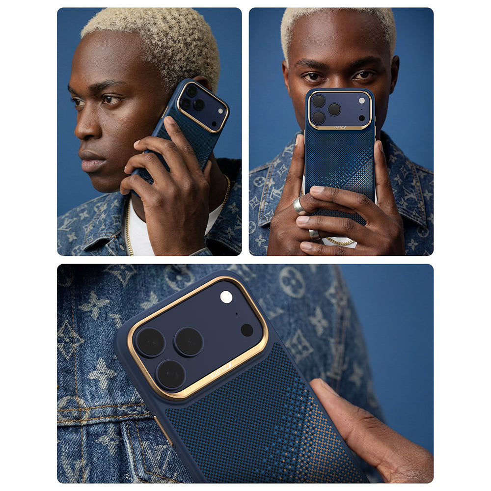 Apple iPhone 17 Pro Max Kılıf M-safe Şarj Özellikli Raptic Aramid Dual Serenity Serisi Kapak