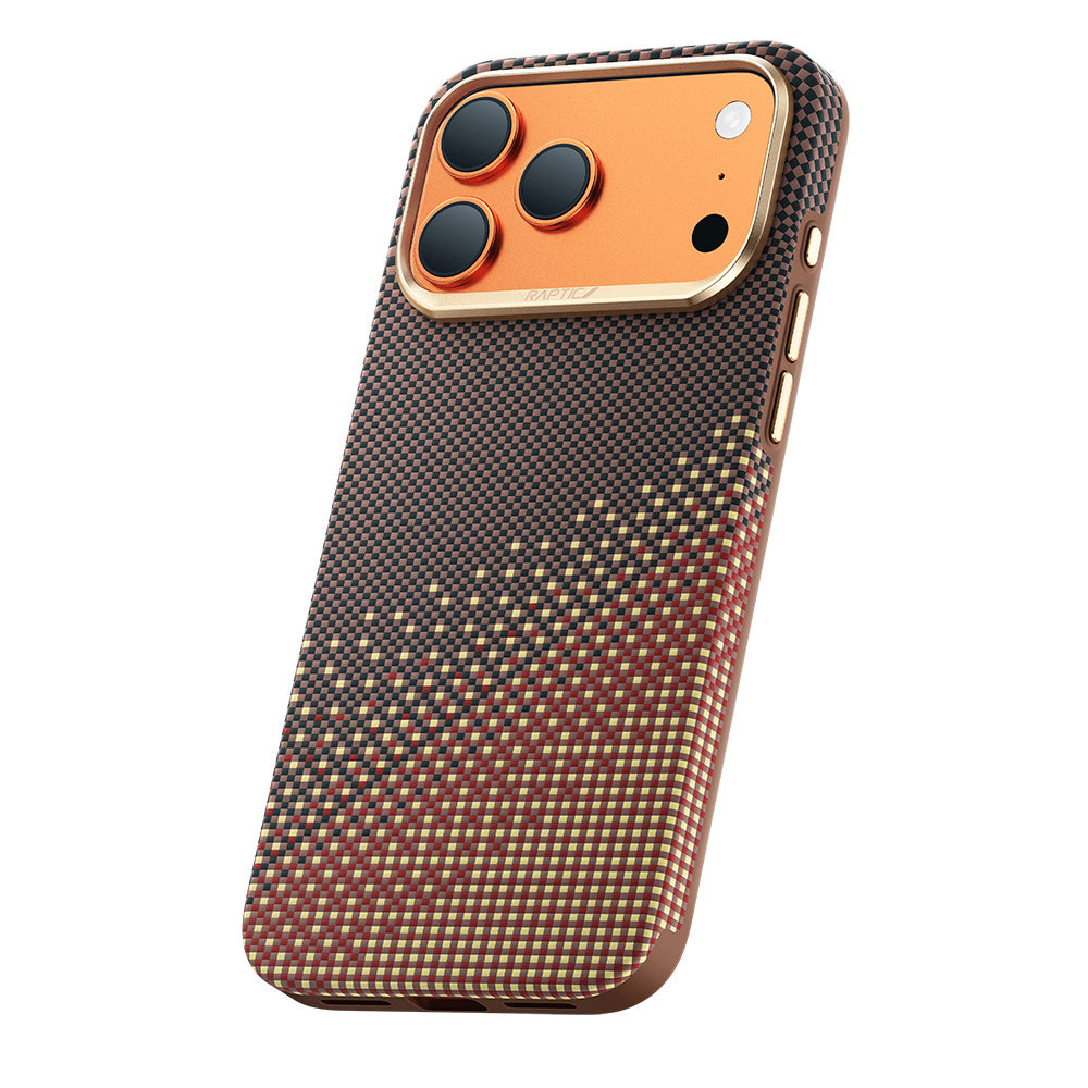 Apple iPhone 17 Pro Max Kılıf M-safe Şarj Özellikli Raptic Aramid Dual Ultra Serenity Serisi Karbon Kapak