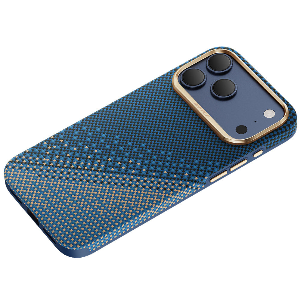 Apple iPhone 17 Pro Max Kılıf M-safe Şarj Özellikli Raptic Aramid Dual Ultra Serenity Serisi Karbon Kapak