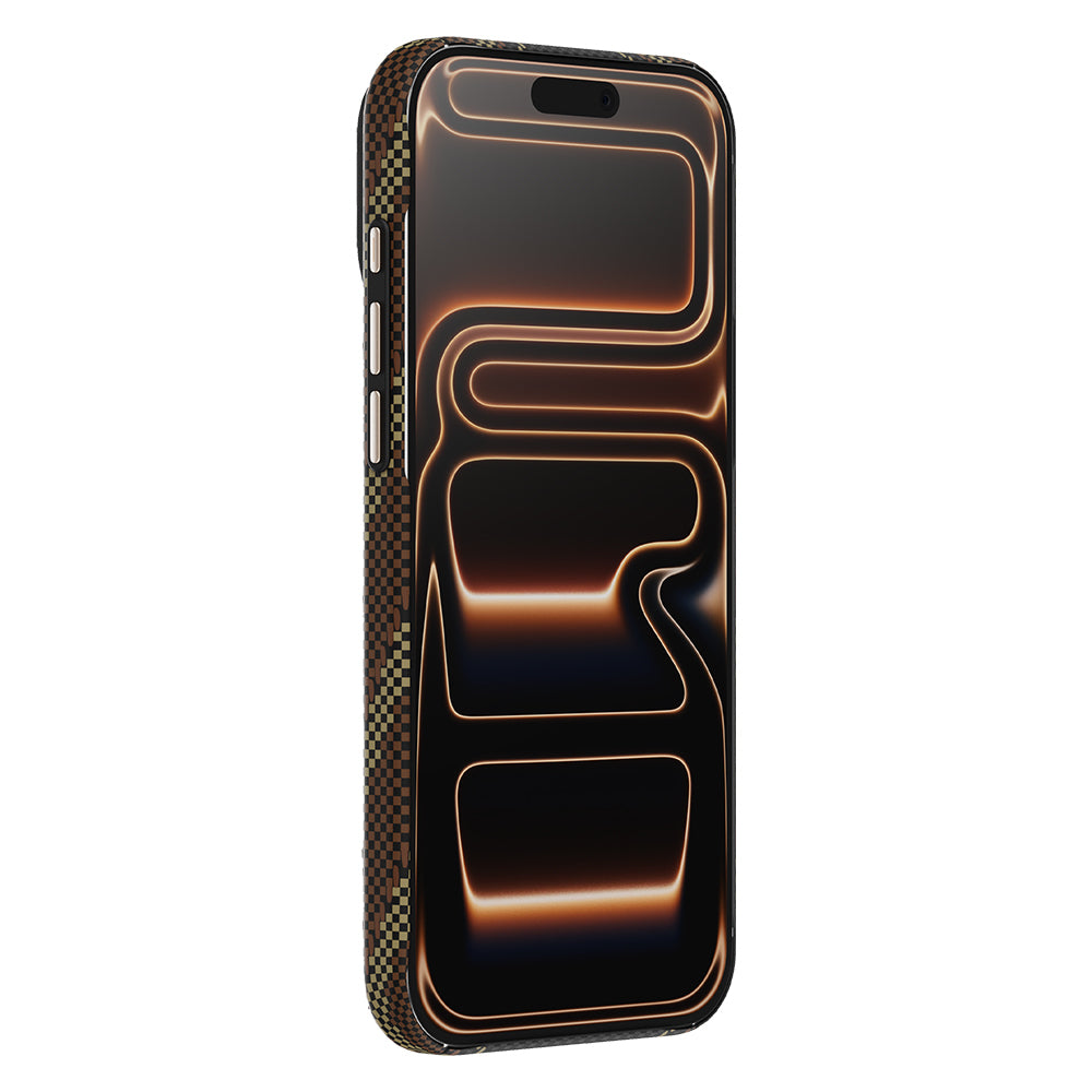 Apple iPhone 17 Pro Max Kılıf M-safe Şarj Özellikli Raptic Aramid Skin Scepter Serisi Karbon Kapak