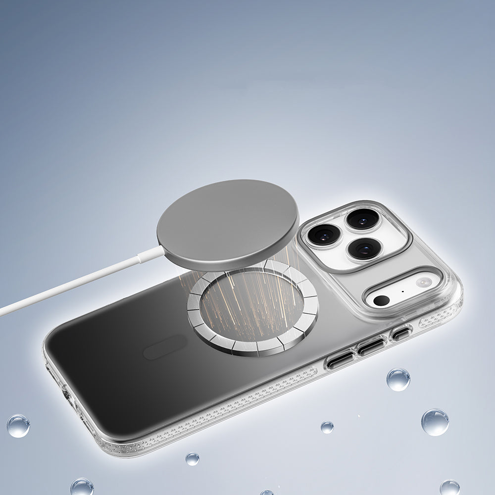 Apple iPhone 17 Pro Max Kılıf M-safe Şarj Özellikli Sararmaya Karşı Dayanıklı Mutural Icesense Serisi Kapak Turuncu