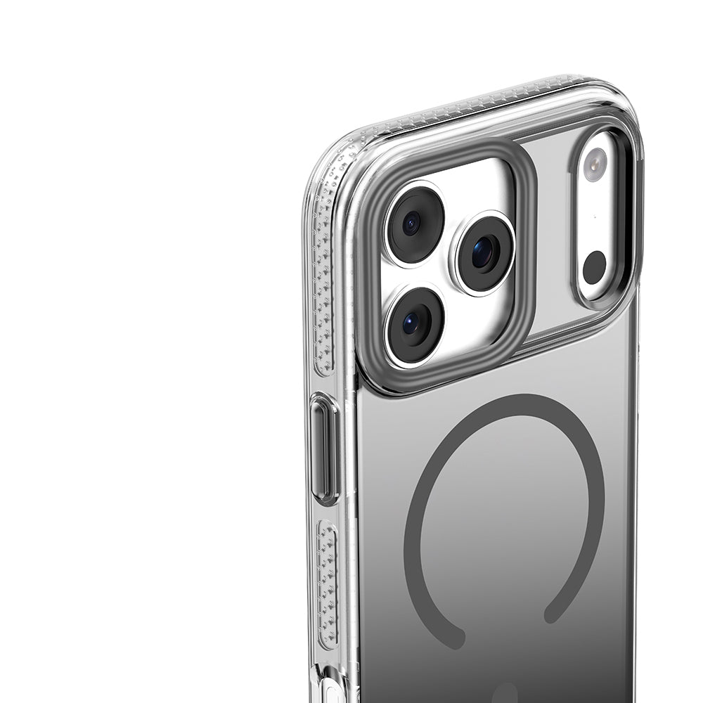 Apple iPhone 17 Pro Max Kılıf M-safe Şarj Özellikli Sararmaya Karşı Dayanıklı Mutural Icesense Serisi Kapak Gri