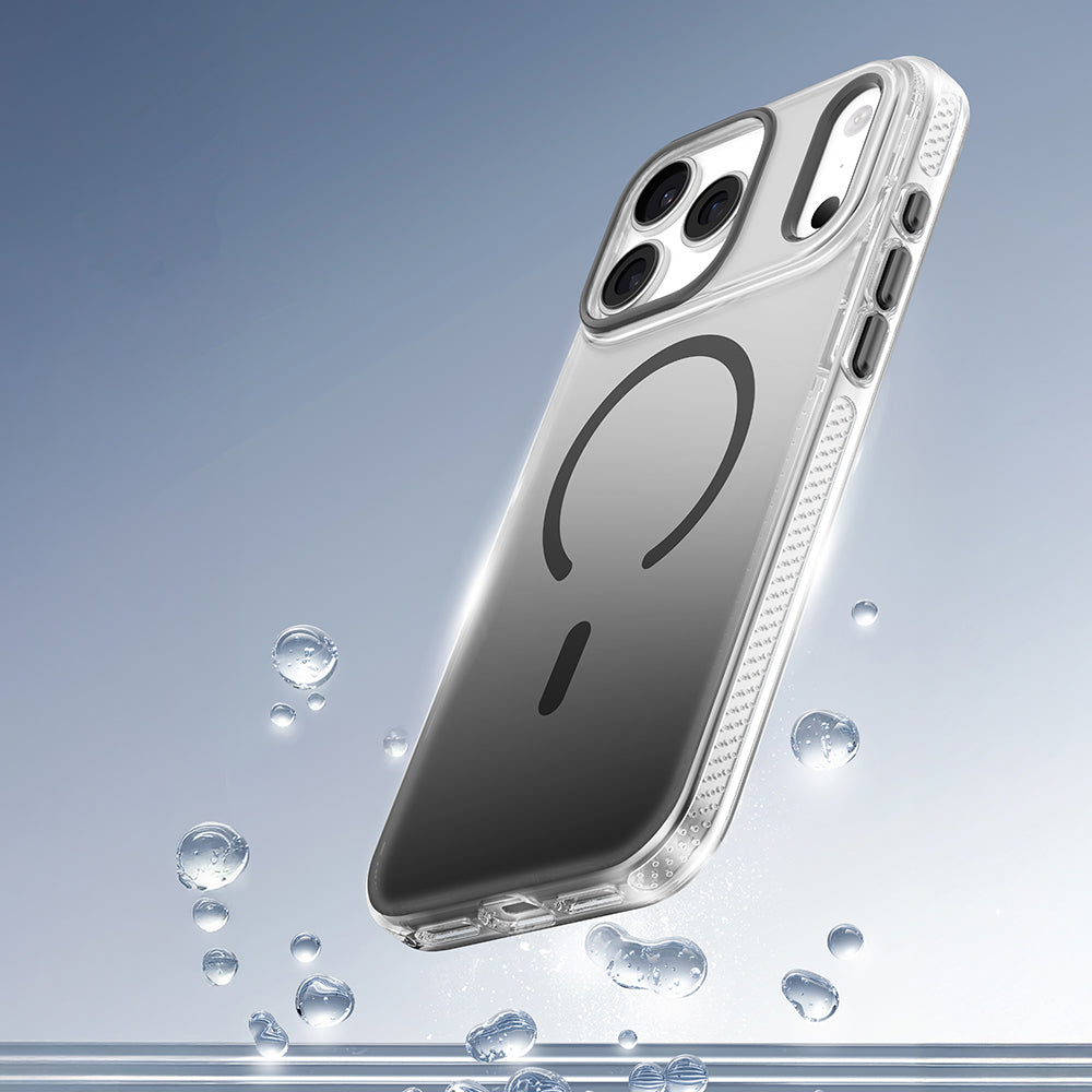 Apple iPhone 17 Pro Max Kılıf M-safe Şarj Özellikli Sararmaya Karşı Dayanıklı Mutural Icesense Serisi Kapak Gri