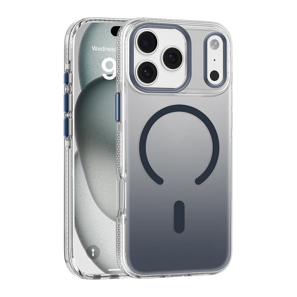 Apple iPhone 17 Pro Max Kılıf M-safe Şarj Özellikli Sararmaya Karşı Dayanıklı Mutural Icesense Serisi Kapak Gri