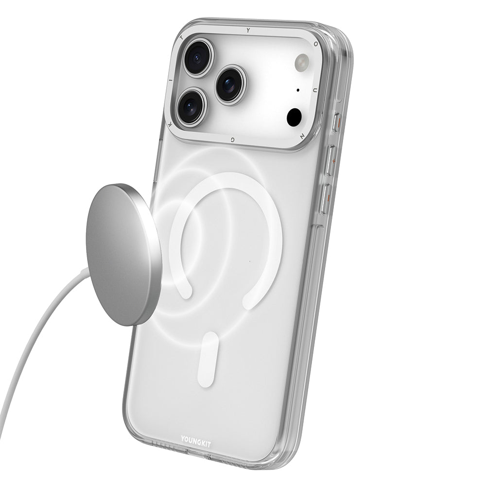 Apple iPhone 17 Pro Max Kılıf M-safe Şarj Özellikli Şeffaf Youngkit Crystal Shield Serisi Kapak Şeffaf