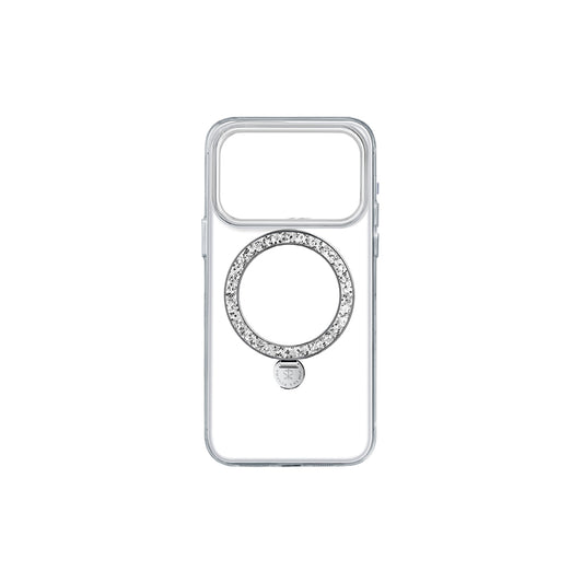 Apple iPhone 17 Pro Max Kılıf M-safe Şarj Özellikli Simli Standlı Pynana Dancing Circle Trendy Serisi Kapak