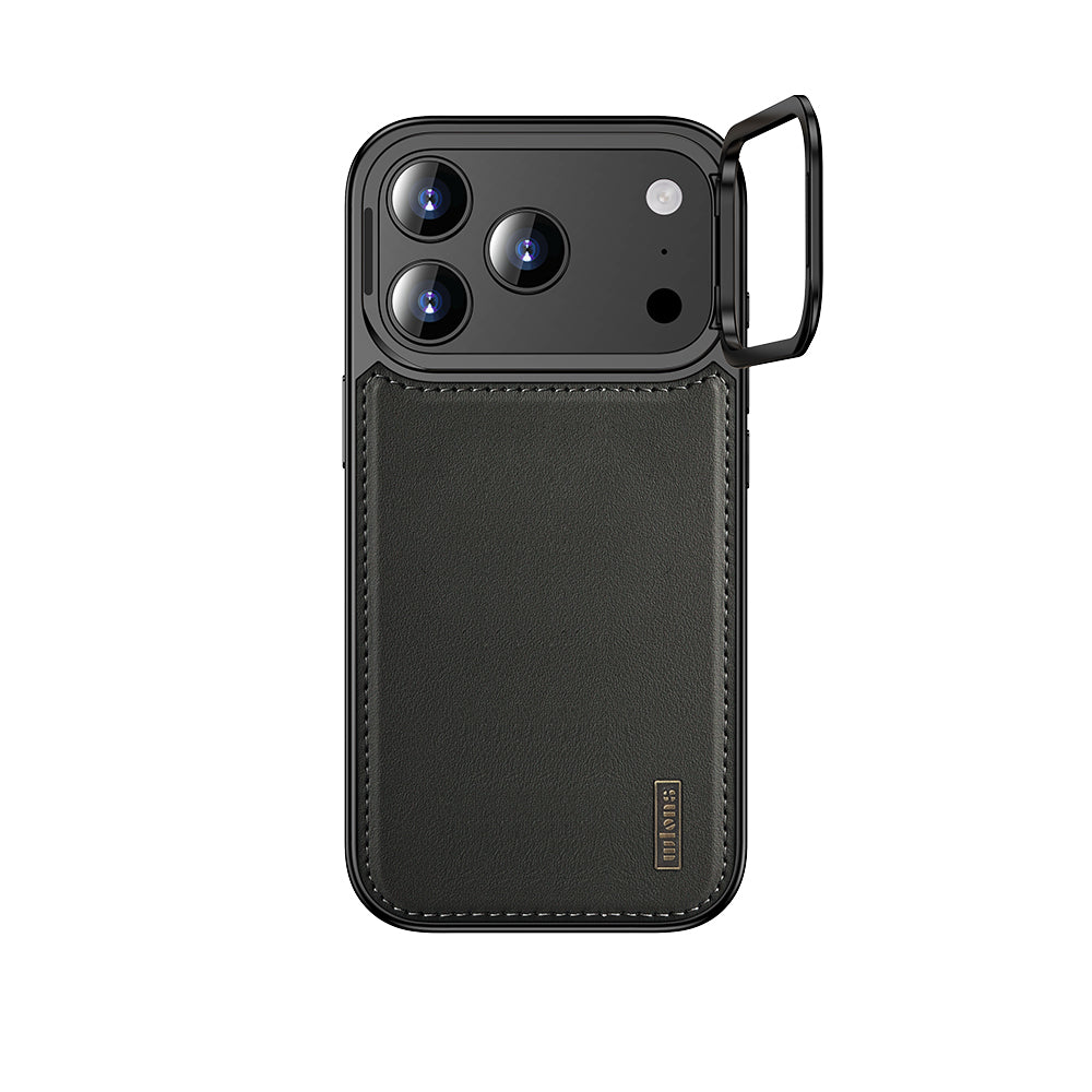 Apple iPhone 17 Pro Max Kılıf M-safe Şarj Özellikli Standlı Leto Kapak Siyah