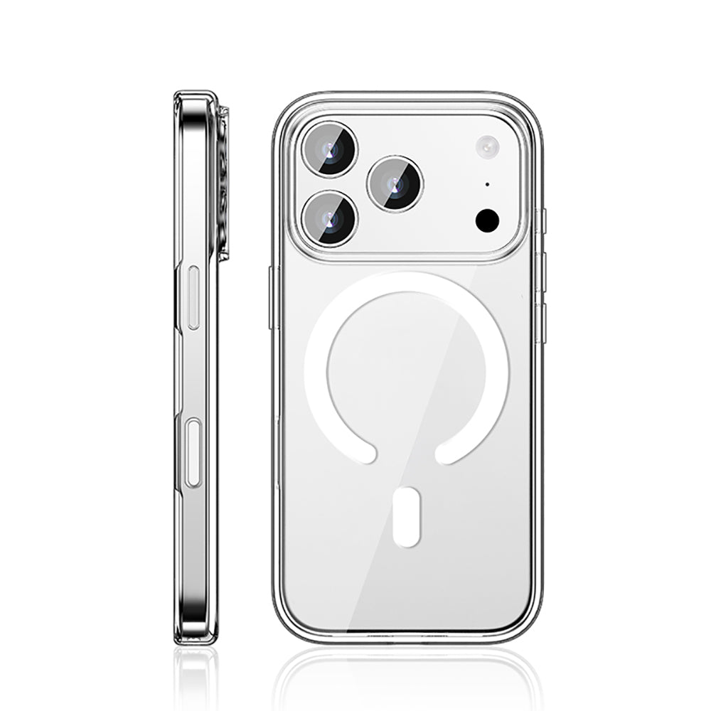 Apple iPhone 17 Pro Max Kılıf M-safe Şarj Özellikli Transparan Sert PC Wlons Pita Kapak Şeffaf