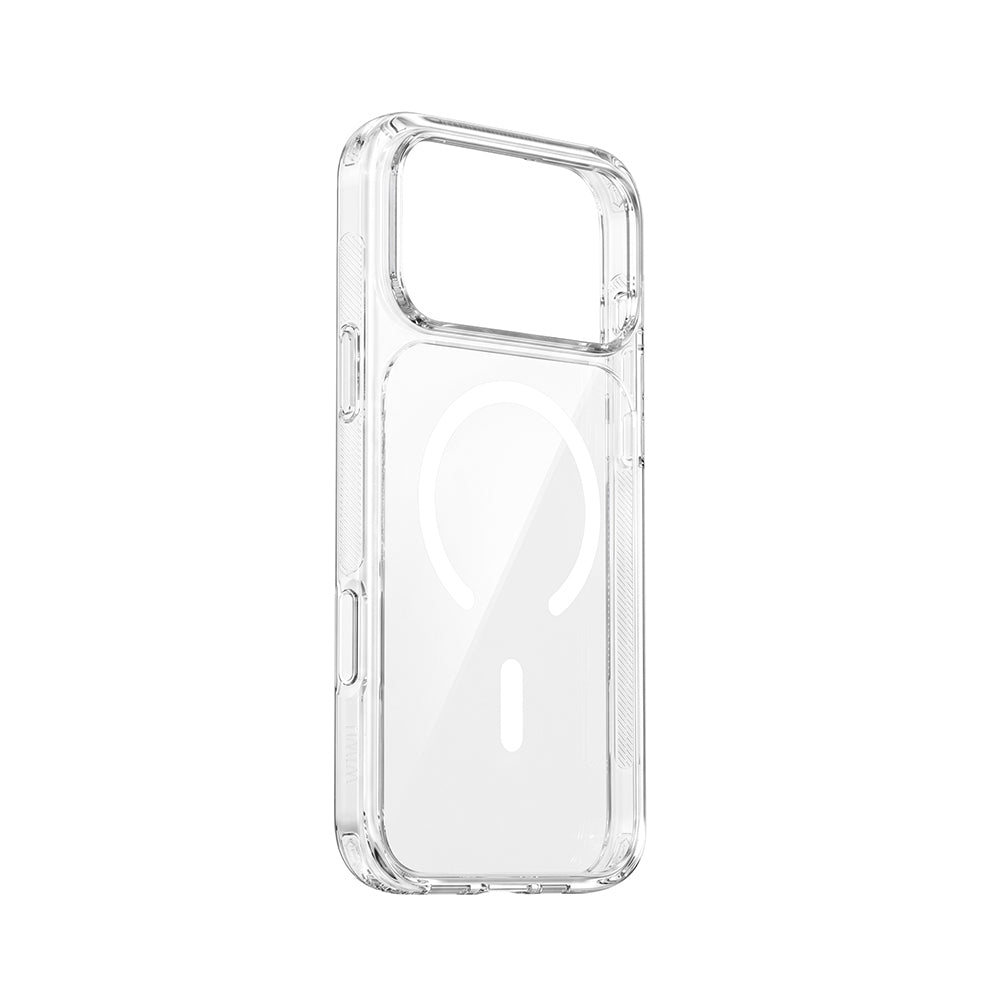 Apple iPhone 17 Pro Max Kılıf M-safe Şarj Özellikli Wiwu CS-202 Crystal Shield Pro Serisi Anti Yellowing Sert PC Kapak