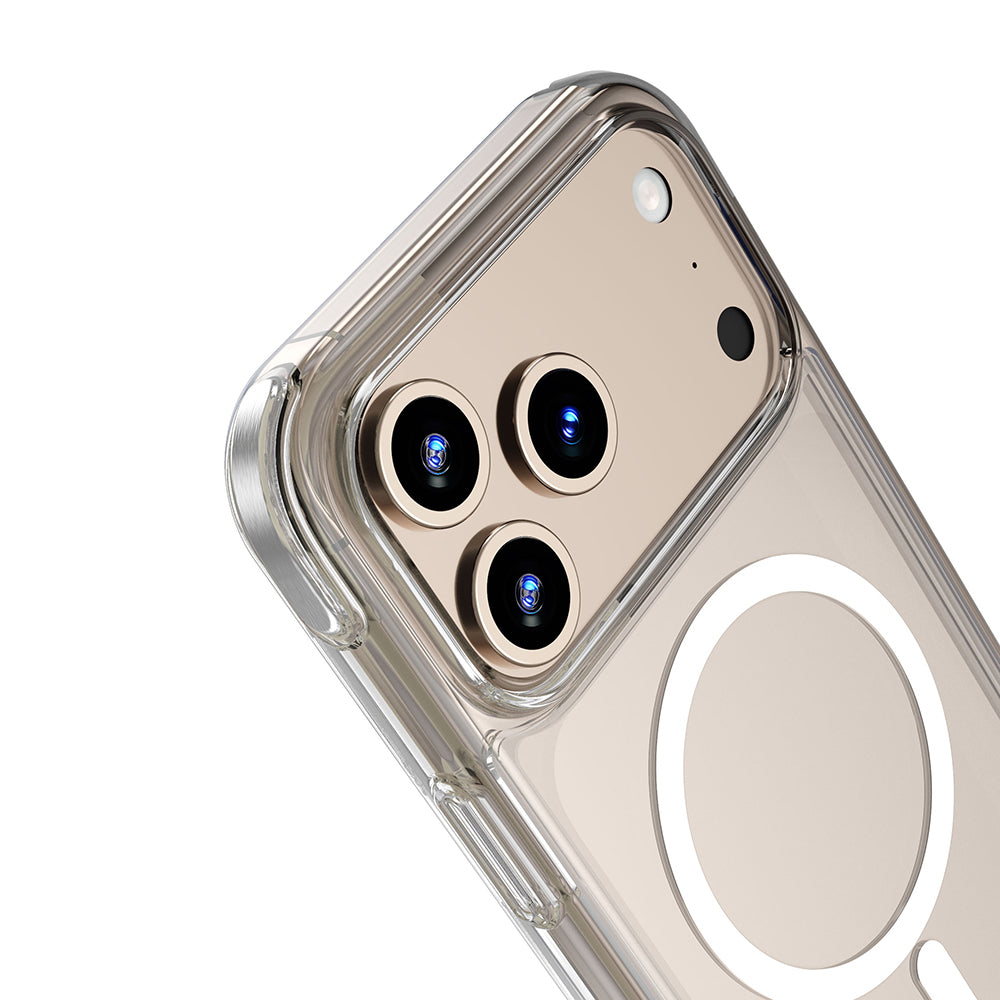 Apple iPhone 17 Pro Max Kılıf M-safe Şarj Özellikli Wiwu MCC-702 Titanyum Pro Serisi Sert PC Kapak Siyah