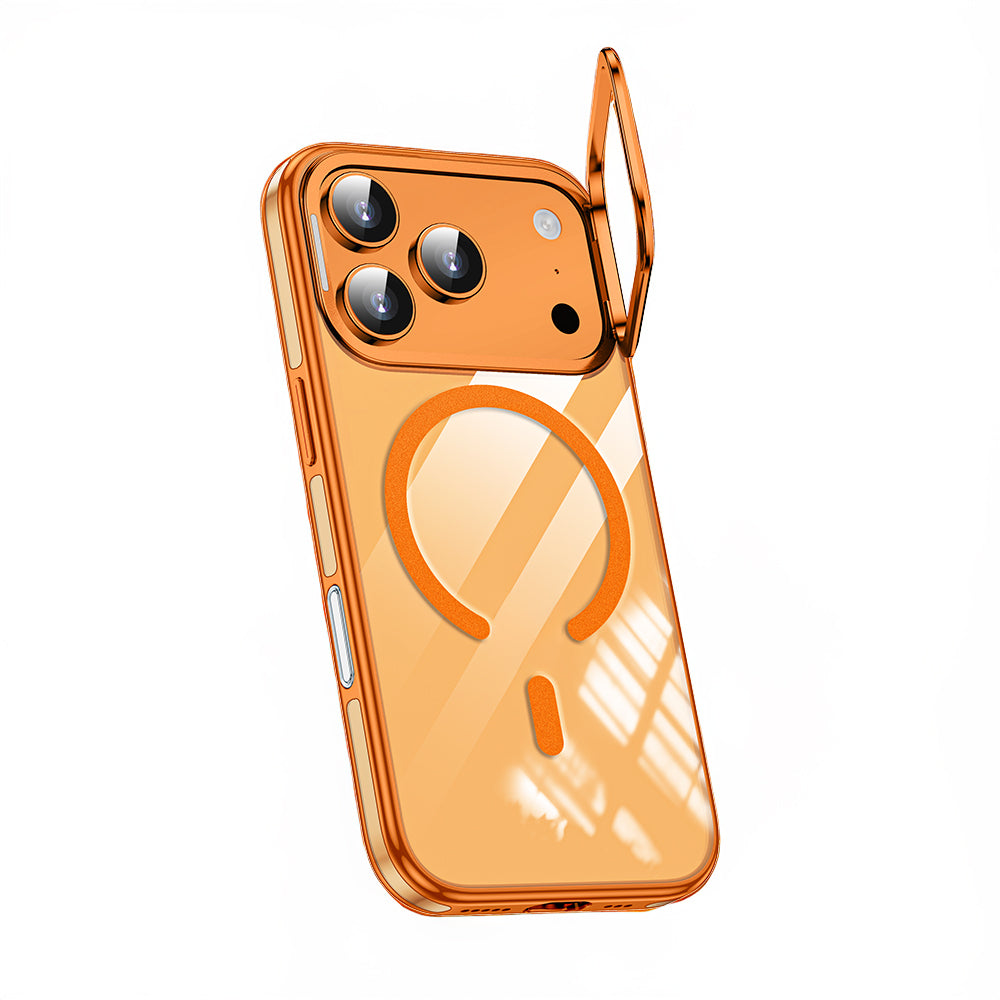 Apple iPhone 17 Pro Max Kılıf M-safe Şarj Özellikli Wlons Standlı Efsane Kapak Siyah