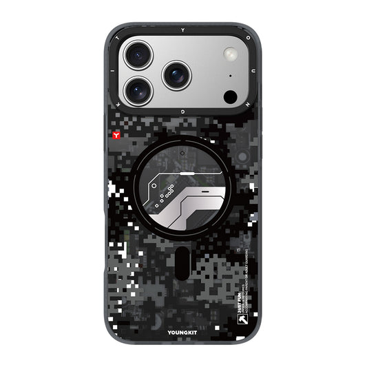 Apple iPhone 17 Pro Max Kılıf M-Safe Şarj Özellikli Youngkit Camouflage Sykell Serisi Kapak