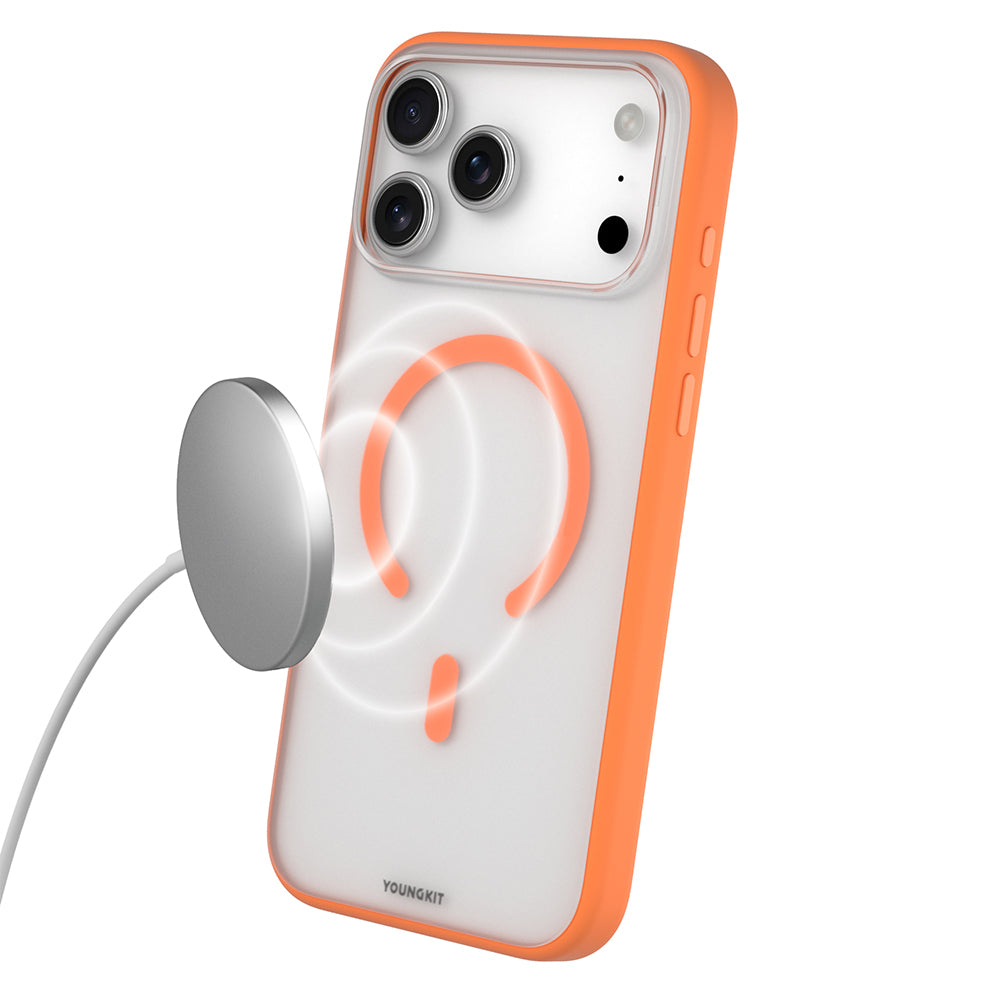 Apple iPhone 17 Pro Max Kılıf M-safe Şarj Özellikli Youngkit Clear Serisi Kapak Siyah