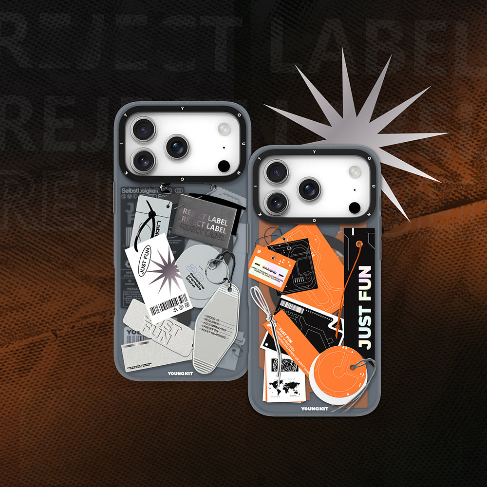 Apple iPhone 17 Pro Max Kılıf M-Safe Şarj Özellikli Youngkit Different Dimension Serisi Kapak Gri