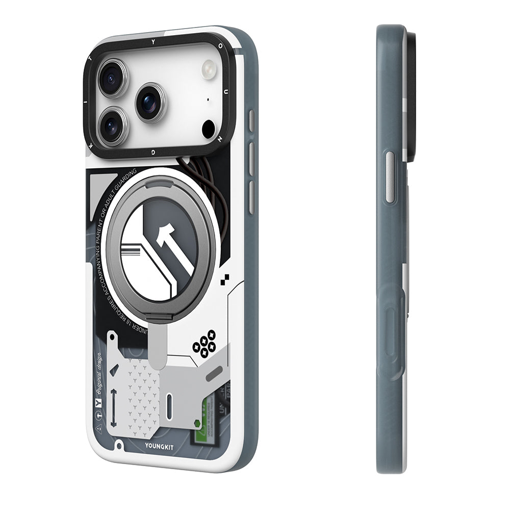 Apple iPhone 17 Pro Max Kılıf M-safe Şarj Özellikli Youngkit Starship Serisi Kapak Siyah