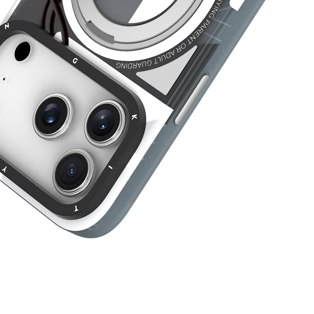 Apple iPhone 17 Pro Max Kılıf M-safe Şarj Özellikli Youngkit Starship Serisi Kapak Mavi