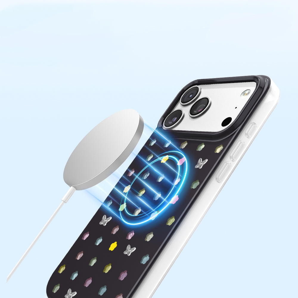Apple iPhone 17 Pro Max Kılıf M-Safe Şarj Özellikli Zore Paris Axen Sert PC Kapak