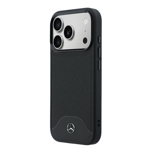 Apple iPhone 17 Pro Max Kılıf Mercedes Benz Orjinal Lisanslı M-safe Şarj Özellikli 3D Metal Logolu Wood Deri Dokumalı Kapak