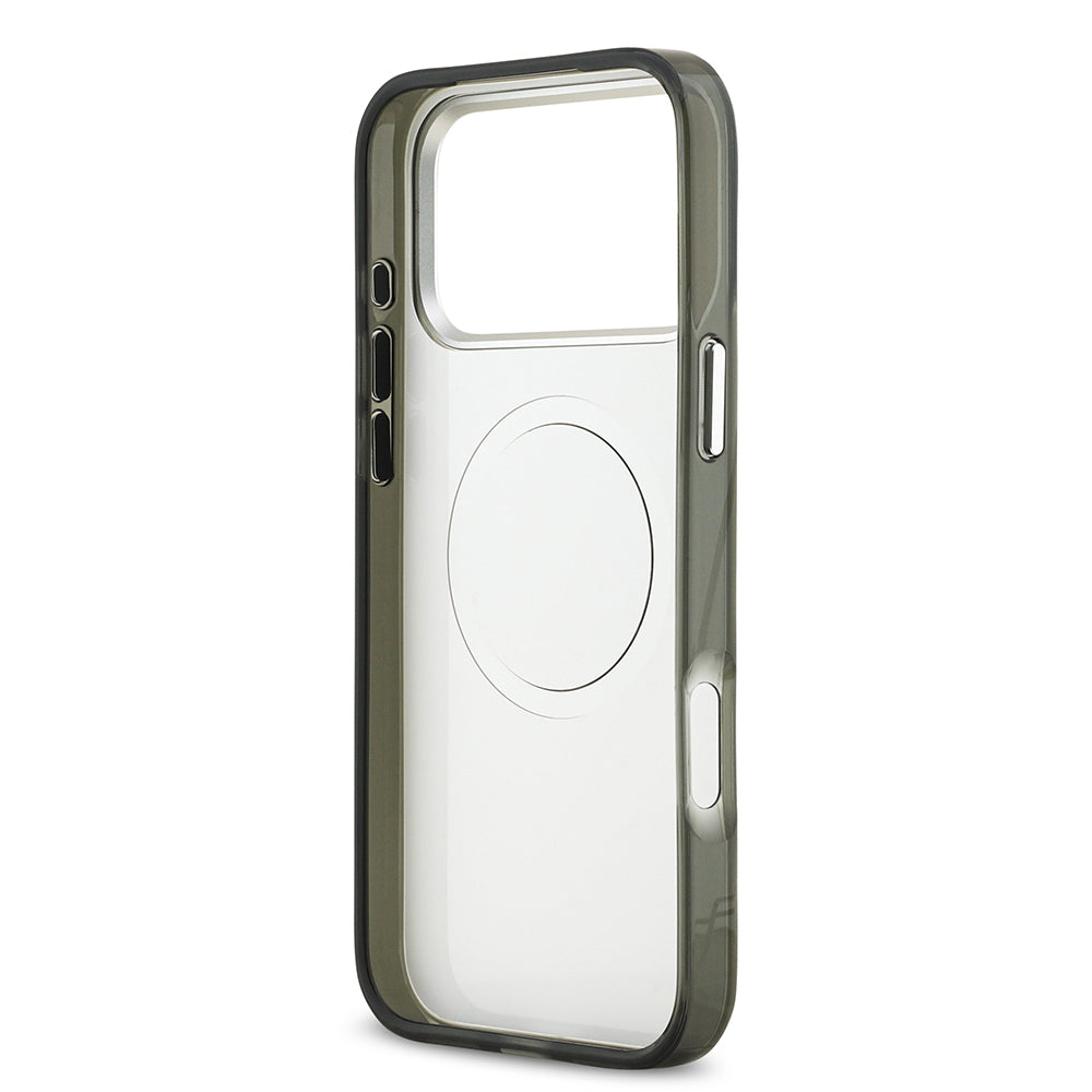 Apple iPhone 17 Pro Max Kılıf Mercedes Benz Orjinal Lisanslı M-safe Şarj Özellikli Çift Katmanlı PC Nostaljik Yıldız Dizayn Kapak Füme