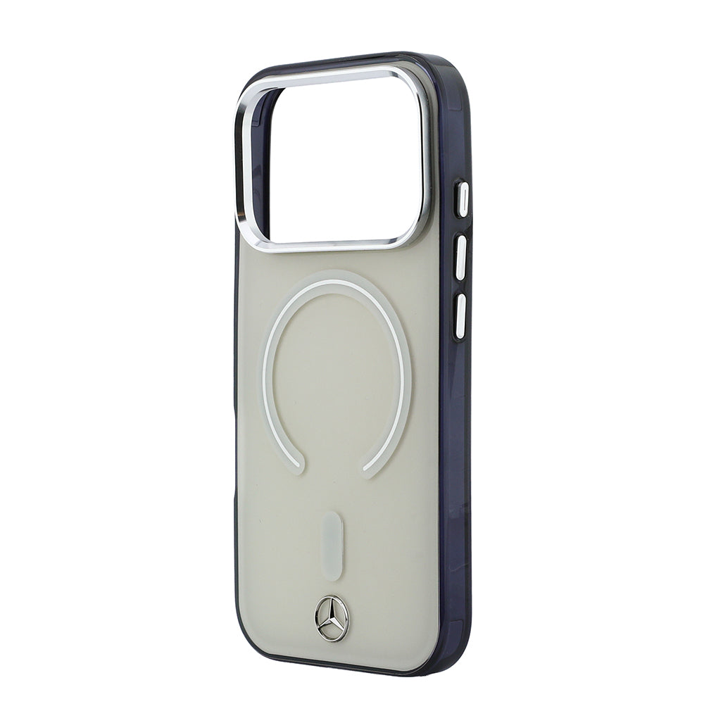 Apple iPhone 17 Pro Max Kılıf Mercedes Benz Orjinal Lisanslı M-safe Şarj Özellikli Saydam Yüzey İkonik 3D Metal Logolu Kapak