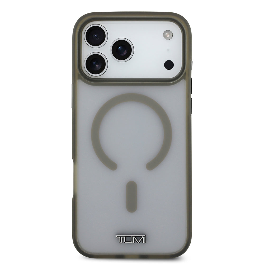 Apple iPhone 17 Pro Max Kılıf TUMI Orjinal Lisanslı M-safe Şarj Özellikli Buzlu Transparan Kapak Haki