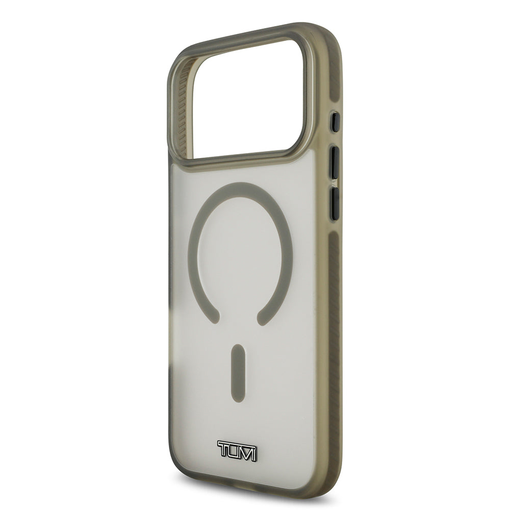 Apple iPhone 17 Pro Max Kılıf TUMI Orjinal Lisanslı M-safe Şarj Özellikli Buzlu Transparan Kapak Siyah