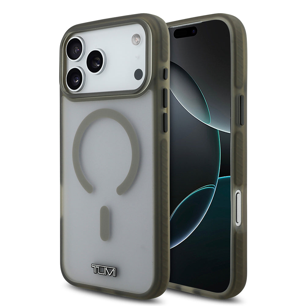 Apple iPhone 17 Pro Max Kılıf TUMI Orjinal Lisanslı M-safe Şarj Özellikli Buzlu Transparan Kapak Haki