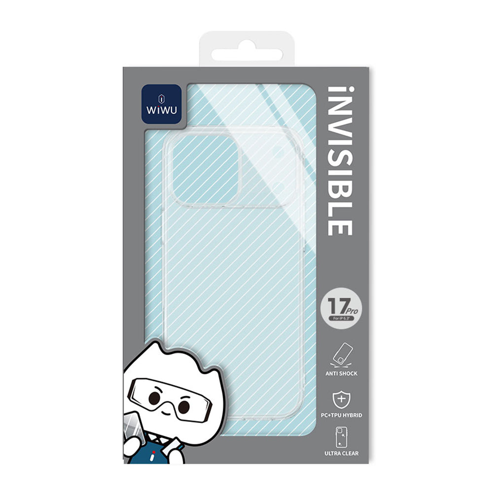 Apple iPhone 17 Pro Max Kılıf Wiwu YXK-206 Invisible Sert PC Kapak Şeffaf
