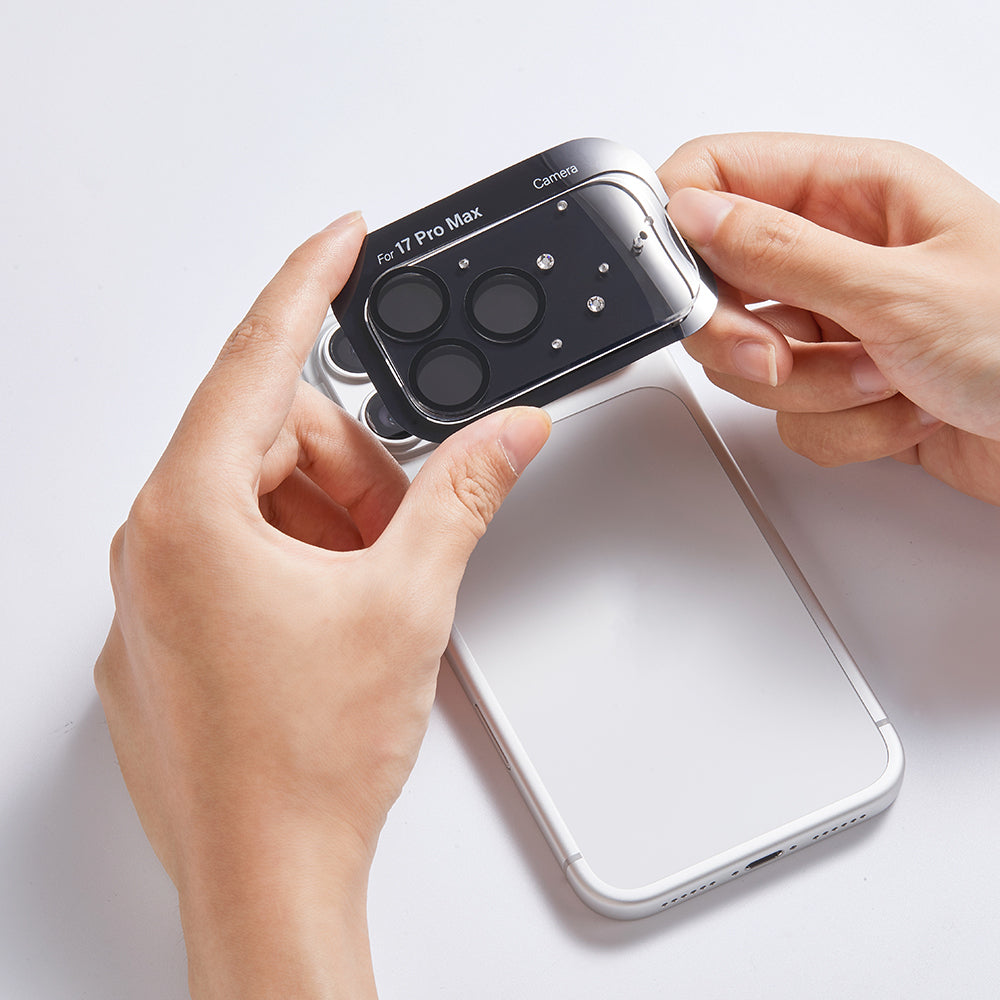 Apple iPhone 17 Pro Max Pynana Diamond Sky Serisi Taşlı Kamera Lens Koruyucu