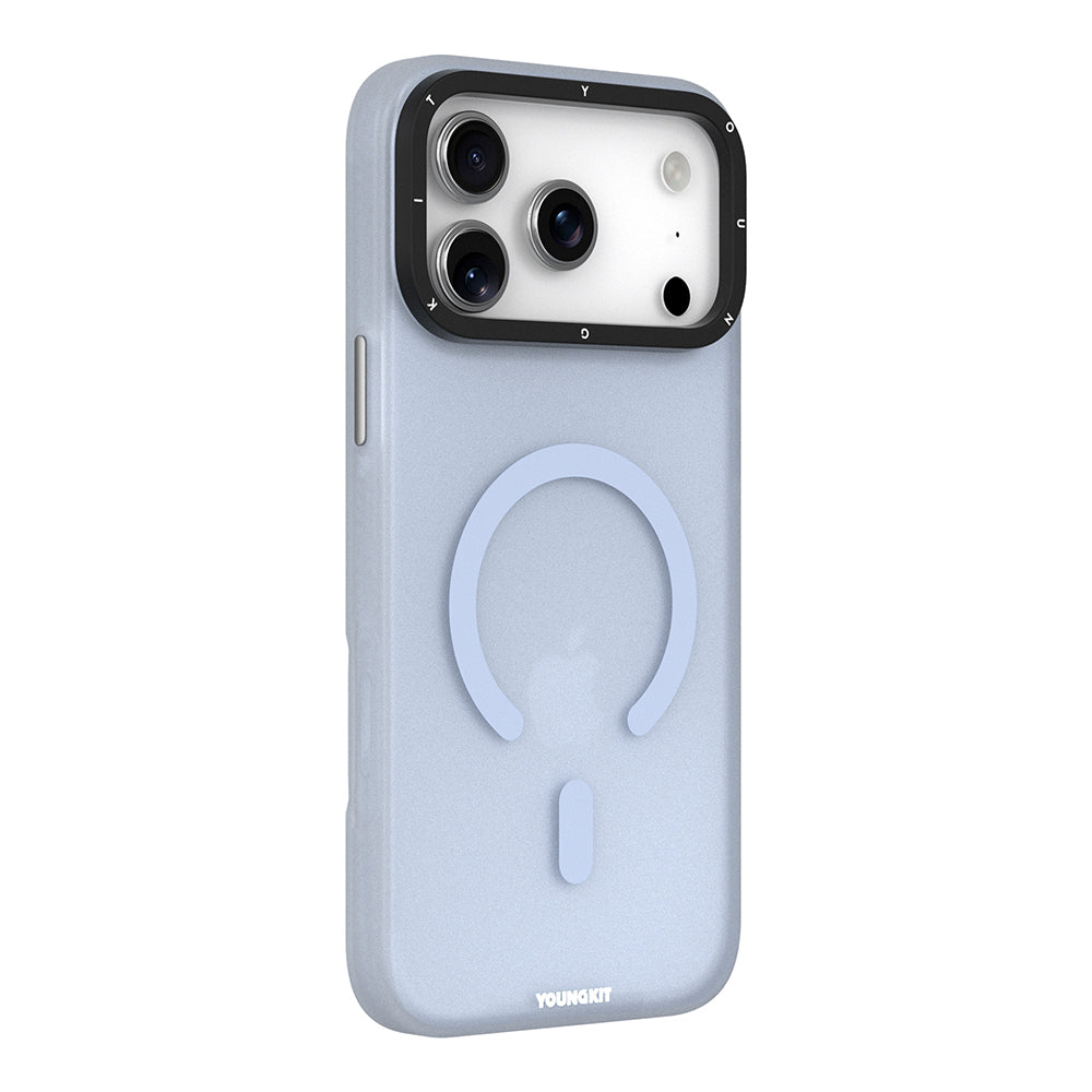 Apple iPhone 18 Pro Kılıf M-safe Şarj Özellikli Youngkit Hidden Sand Serisi Kapak