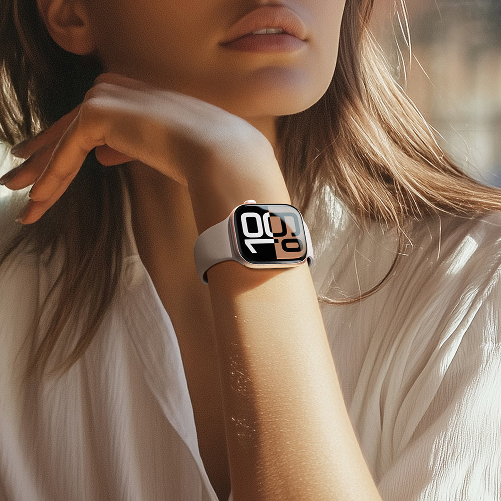 Apple Watch 10 42mm Amazingthing Radix Protective Parmak İzi Bırakmayan HD Ekran Koruyucu Film + Kolay Uygulama Aparatı Şeffaf