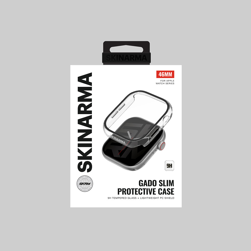 Watch 10 46mm Skinarma Gado Sert Silikon Kasa ve Ekran Koruyucu Siyah