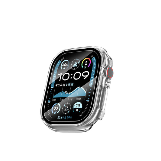 Apple Watch 10 46mm Wiwu JD-108 Kasa Koruyucu + HD Ekran Koruyucu Film Şeffaf