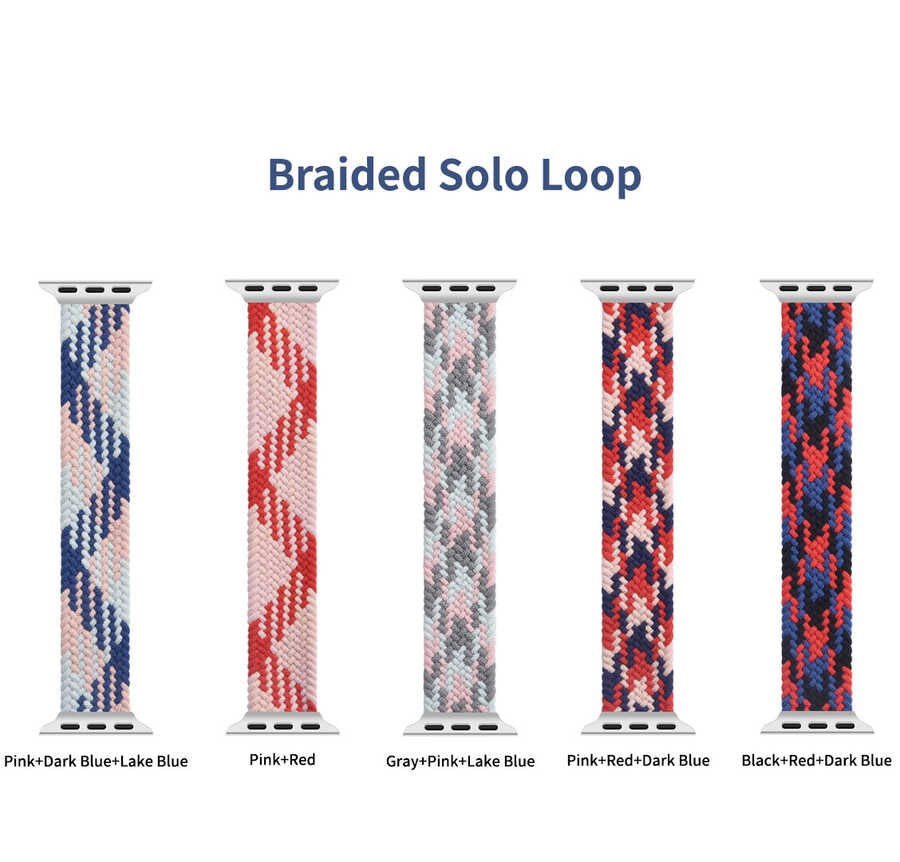 Watch 38mm Wiwu Braided Solo Loop Contrast Color Small Kordon NO4