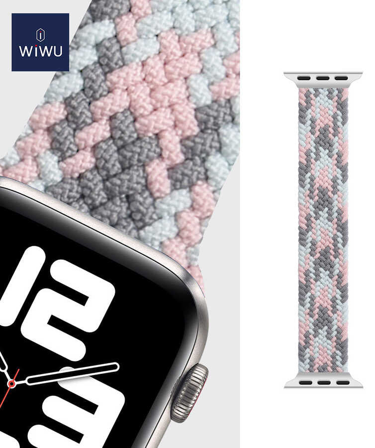 Watch 38mm Wiwu Braided Solo Loop Contrast Color Small Kordon NO4