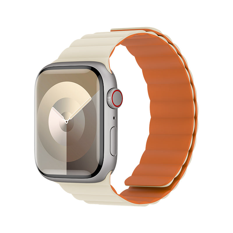 Apple Watch 44mm Benks Magnetik Tak Çıkar Silikon Strap Kayış