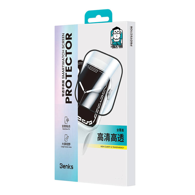 Watch 45mm Benks Ultra Shield PMMA Pet Saat Ekran Koruyucu Renksiz