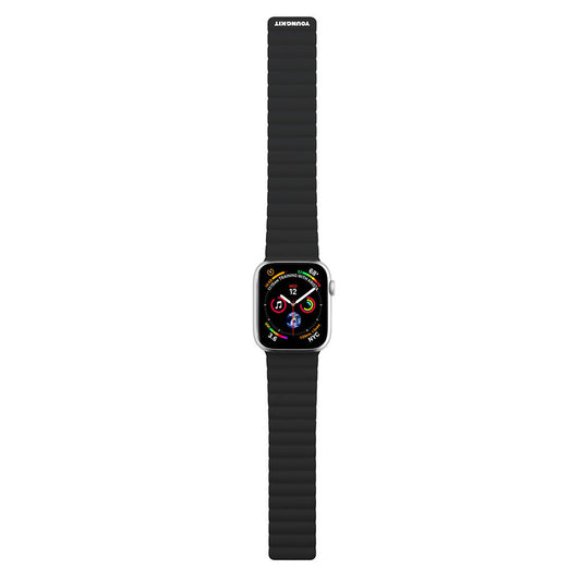 Watch 7 41mm Kordon Youngkit Classical Magnetik Tak Çıkar Silikon Strap Kayış Gri