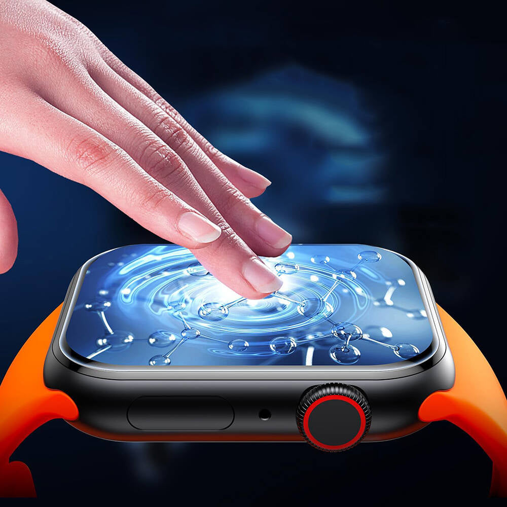 Watch 7 41mm Wiwu Wi-JD105 Easy Install PMMA Pet Ekran Koruyucu + Kolay Uygulama Aparatı Siyah