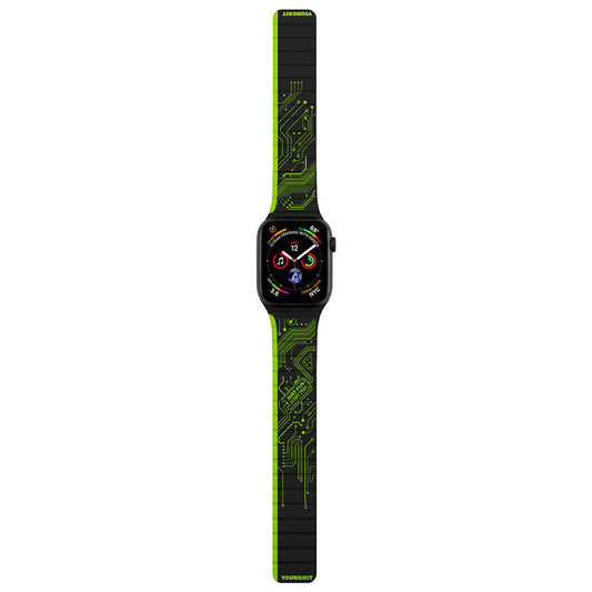 Watch 7 45mm Kordon Youngkit Technological Magnetik Tak Çıkar Silikon Strap Kayış Beyaz