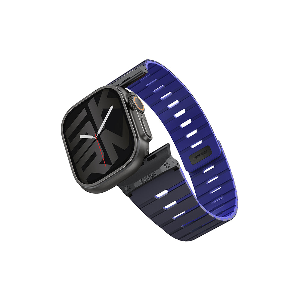 Apple Watch 7 45mm Skinarma Gemini Serisi TPU Magnetik Silikon Kordon