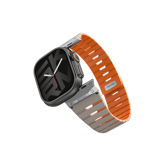 Apple Watch 7 45mm Skinarma Gemini Serisi TPU Magnetik Silikon Kordon