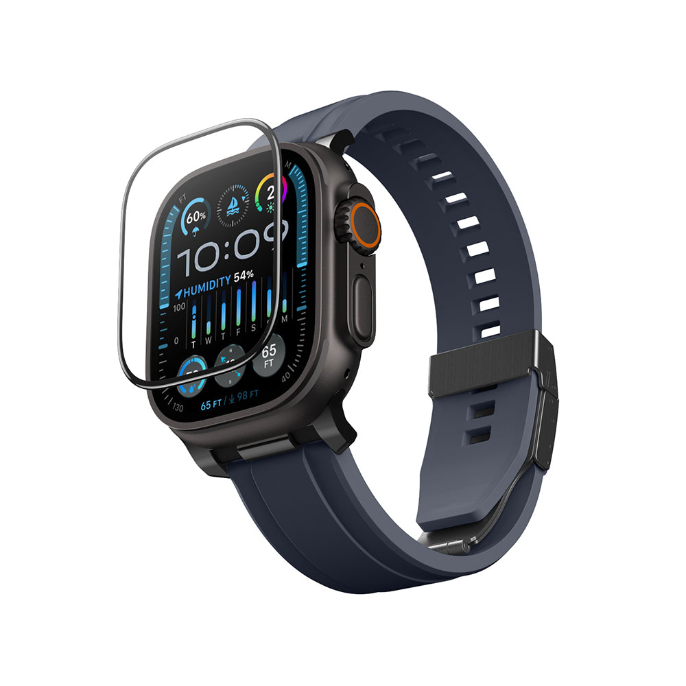 Apple Watch Ultra 49mm Amazingthing Radix AccuGuard Serisi Akıllı Saat Temperli Cam Ekran Koruyucu